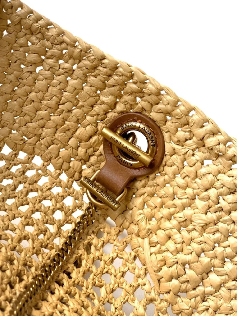 Saint Laurent Icare Raffia Maxi Shopping Bag